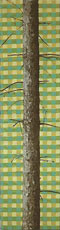 Fichte 2, Stamm aus normiertem Wald, mit Ölfarben gemalt